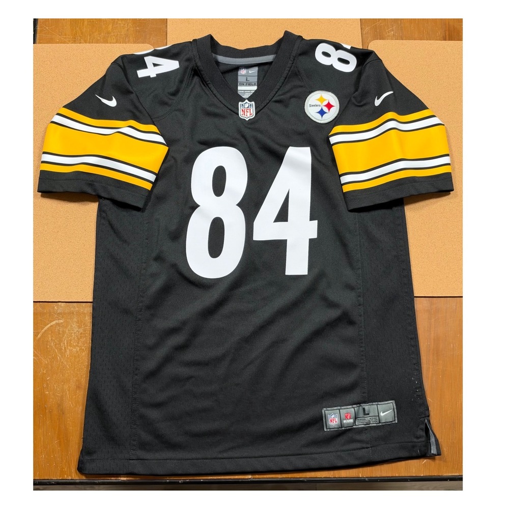 Nike Pittsburgh Steelers Jersey Kids L Black Excellent Antonio Brown 84 NFL